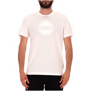 T-shirt con maxi logo circolare tono su tono
