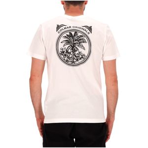 T-shirt bianca con doppia stampa fronte retro