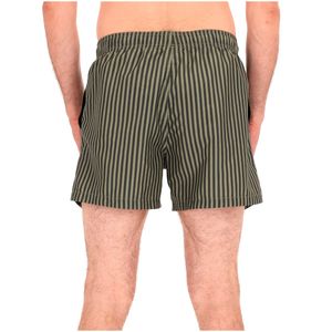 Boxer da mare a righe con logo