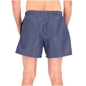 Boxer da mare a righe con logo