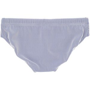 Slip mare a righe con logo ricamato