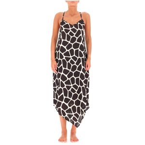 Printed long dress cover-up
