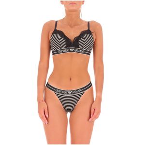Triangle bra with lace and logo