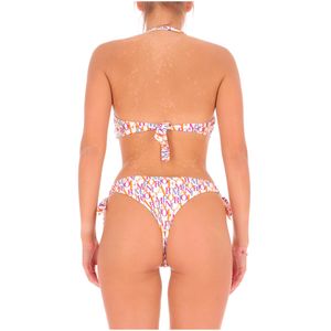 Bikini con fascia imbottita stampa Logomania
