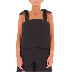 Top copricostume con fiocchetti