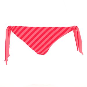 Slip bikini a righe con logo