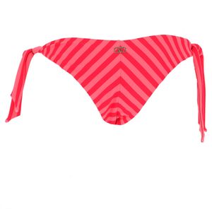 Slip bikini a righe con logo