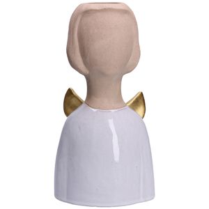 Ceramic Paradise Vase with Half-Bust Angel