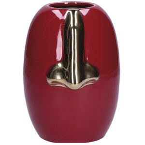 Red vase Think of me with nose