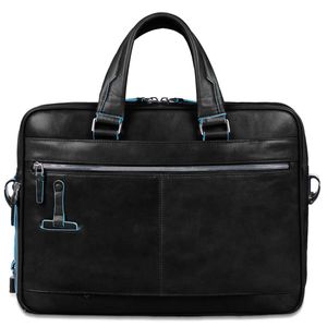 Slim bag with two handles for computer and Blue Square