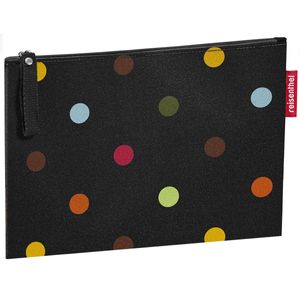 Black clutch bag with colorful polka dots Case1