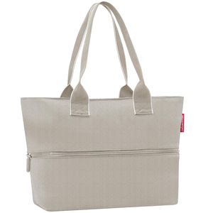 Herringbone Sand E1 shopper bag