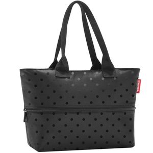 E1 Glossy Dot Black shopper bag