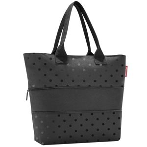 E1 Glossy Dot Black shopper bag