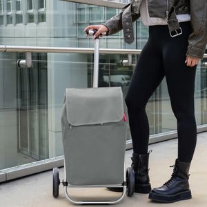 Grey shopping trolley