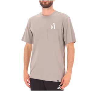 Grey cotton T-shirt with pocket