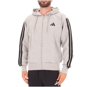 Essentials 3-Stripes Fleece Full-Zip Hoodie