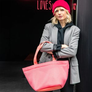 M Mesh Coral Shopper Bag