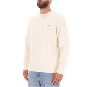 White cotton crew neck sweater