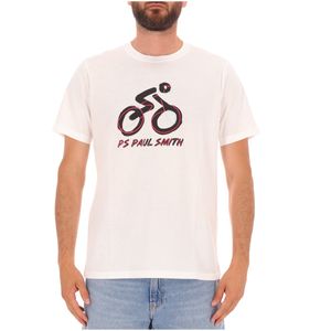 White Bike Cotton T-Shirt