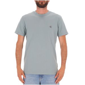 Light blue crew neck T-shirt with logo