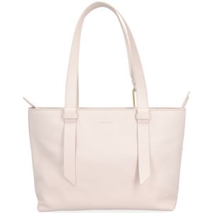 White leather shopping bag