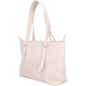 White leather shopping bag