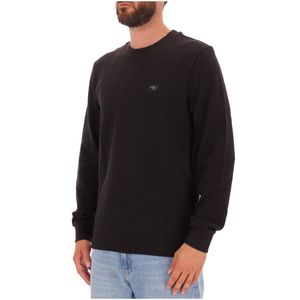 Maglione nero in cotone girocollo