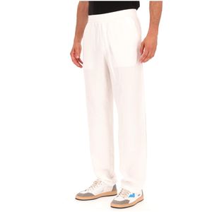 Pantaloni in lino con vita elasticizzata