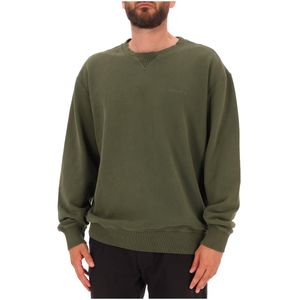 Crewneck sweatshirt with embroidered logo on the chest