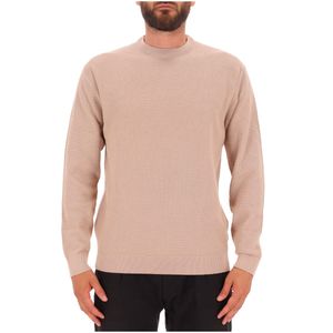 Maglione girocollo in cotone con fantasia all over