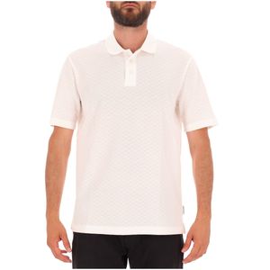 Polo in cotone con fantasia all over