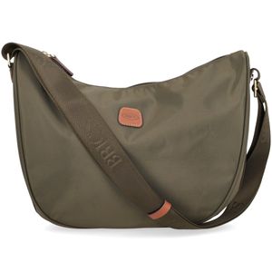 Borsa tracolla mezzaluna small con logo