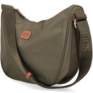 Borsa tracolla mezzaluna small con logo