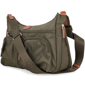 Borsa tracolla espandibile con logo