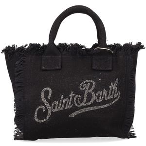 Borsa Colette nera con logo strass