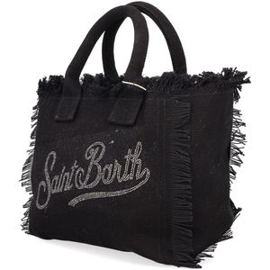 Borsa Colette nera con logo strass