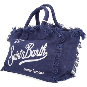 Borsa a mano Colette in lino blu navy