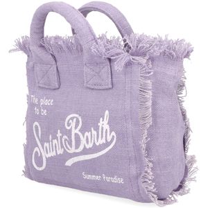 Mini Vanity Linen purple bag