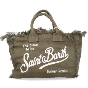 Borsa a mano Colette in lino verde