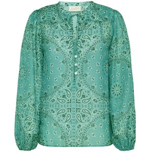 Blusa Harper verde in seta