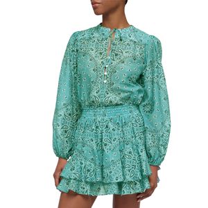 Blusa Harper verde in seta