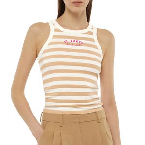 Top copricostume a righe Ada