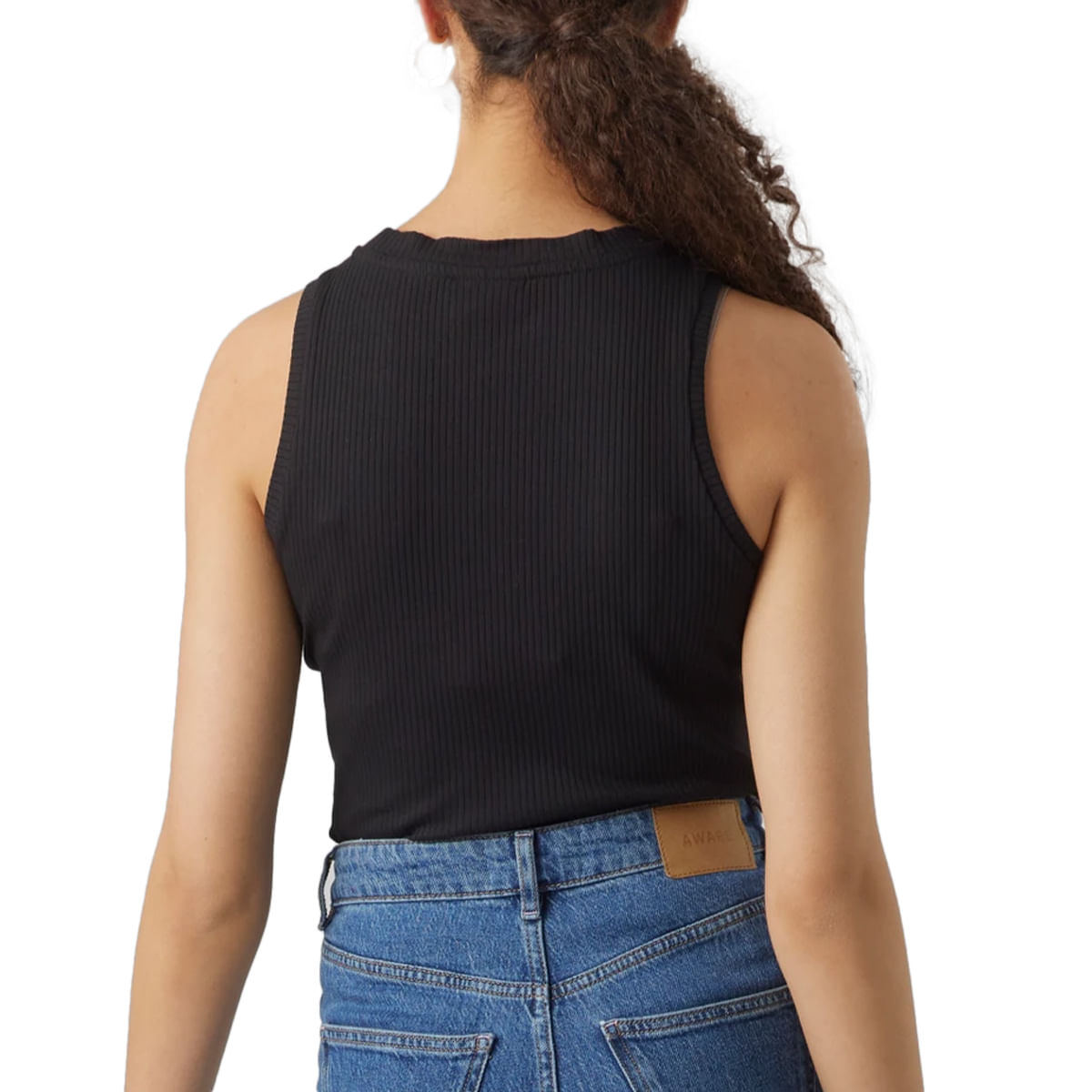 Vero Moda - AWLavender Ribbed Tank Top on Arteni.it