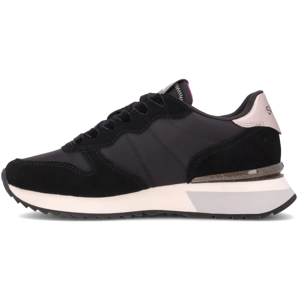 Scarpe Donna Sun68 Sneakers Z44210 Marrone Con Glitter E Logo