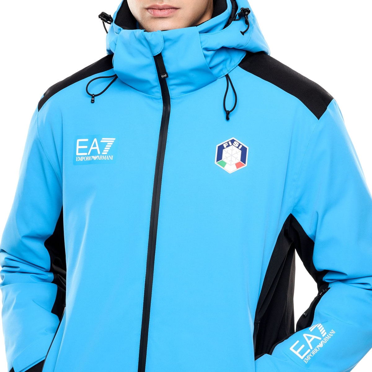 Giacca da sci da infilare con fodera in pile, oversize - grigio-verde