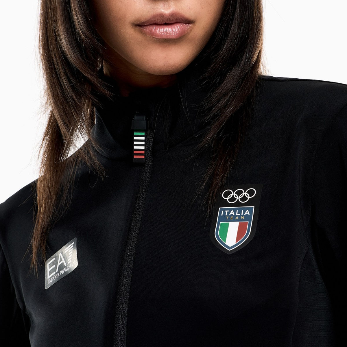 Ea7 Felpa Nera Italia Con Zip Su Arteni It