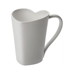 White heart mug