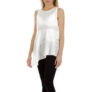 Top bianco senza maniche