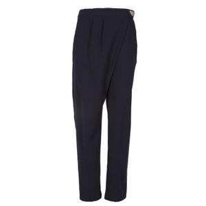 Pantalone blu a cavallo basso